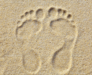 Two Footprints in sand 